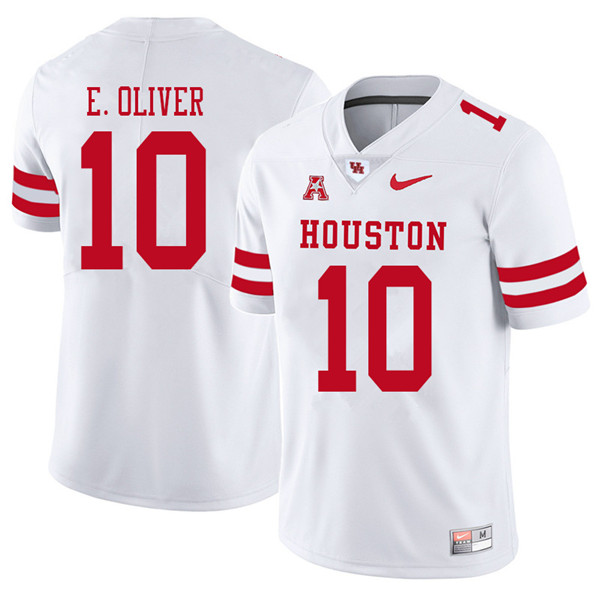 2018 Men #10 Ed Oliver Houston Cougars College Football Jerseys Sale-White - Click Image to Close